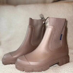 Women's Waterprood Khaki Ankle Rubber Boots
